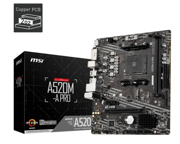 PM. MSI A520M-A-PRO, AM4 AMD