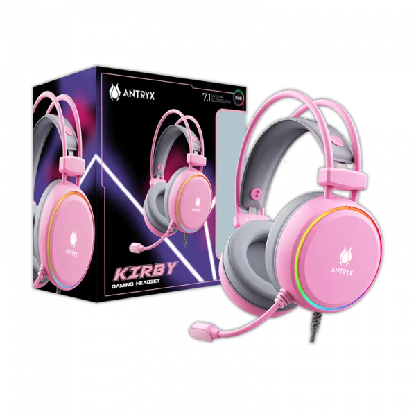 A. ANTRYX KIRBY PINK 7.1 VIRTUAL SURROUND, RGB