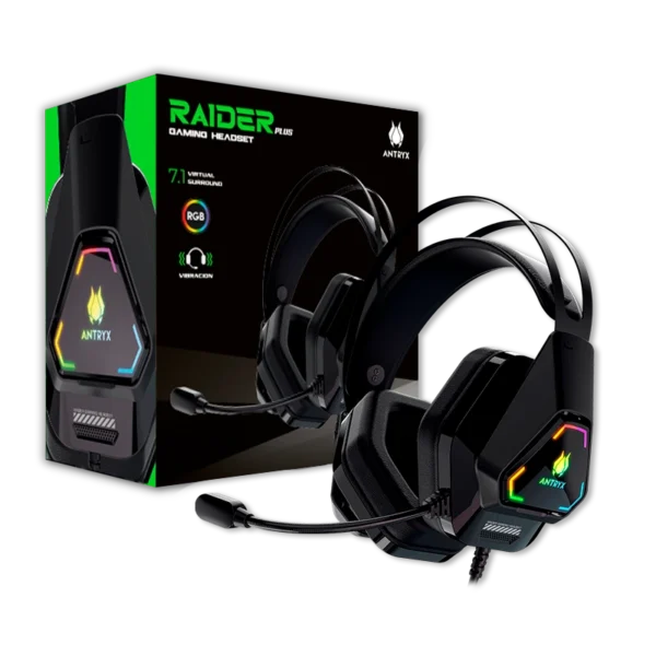 A. ANTRYX RAIDER PLUS BLACK 7.1 VIRTUAL SURROUND RGB