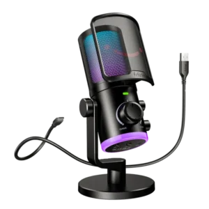 MIC. FIFINE AM6 | CONDENSADOR | RGB | NEGRO