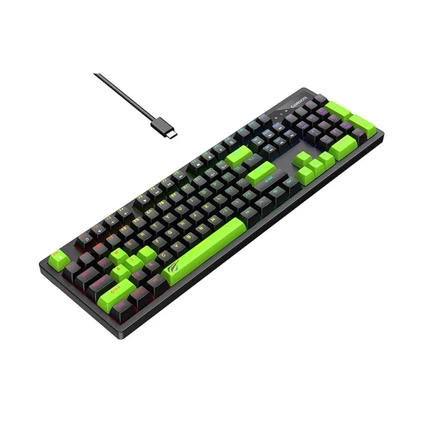 TG. HAVIT KB893L-SP | MECANICO | SW-BLUE| RGB | NEGRO-VERDE