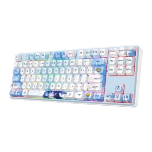 TG. REDRAGON STARD BLADE K707AK| INGLES | INALAMBRICO | SW-MINT | RGB| BLANCO-CELESTE