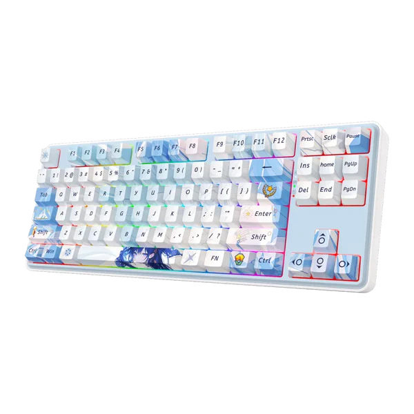 TG. REDRAGON STARD BLADE K707AK| INGLES | INALAMBRICO | SW-MINT | RGB| BLANCO-CELESTE